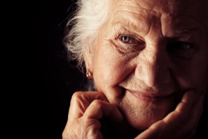 Elderly Woman Close Up Smiling