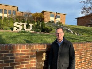 Dr. Aaron Blight at the Shenandoah University campus