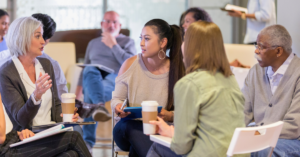 caregiver support groups in session