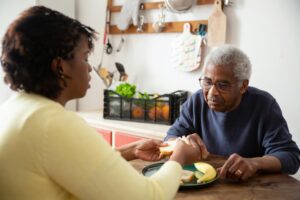 caregiver performing caregiving responsibilities