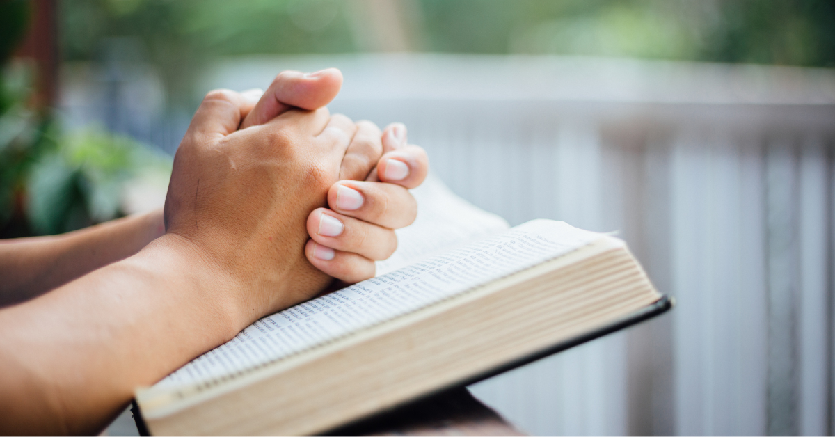 Person reading their favorite bible verses